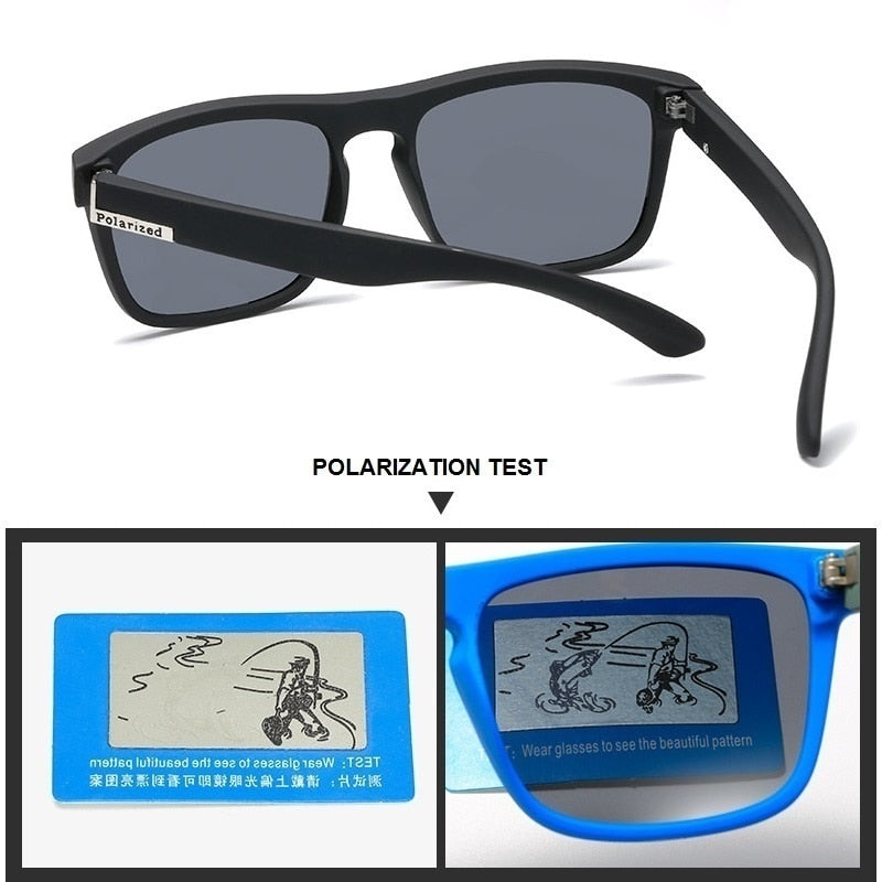 Modische, quadratische, polarisierte Vintage-Sonnenbrille - Froshhype